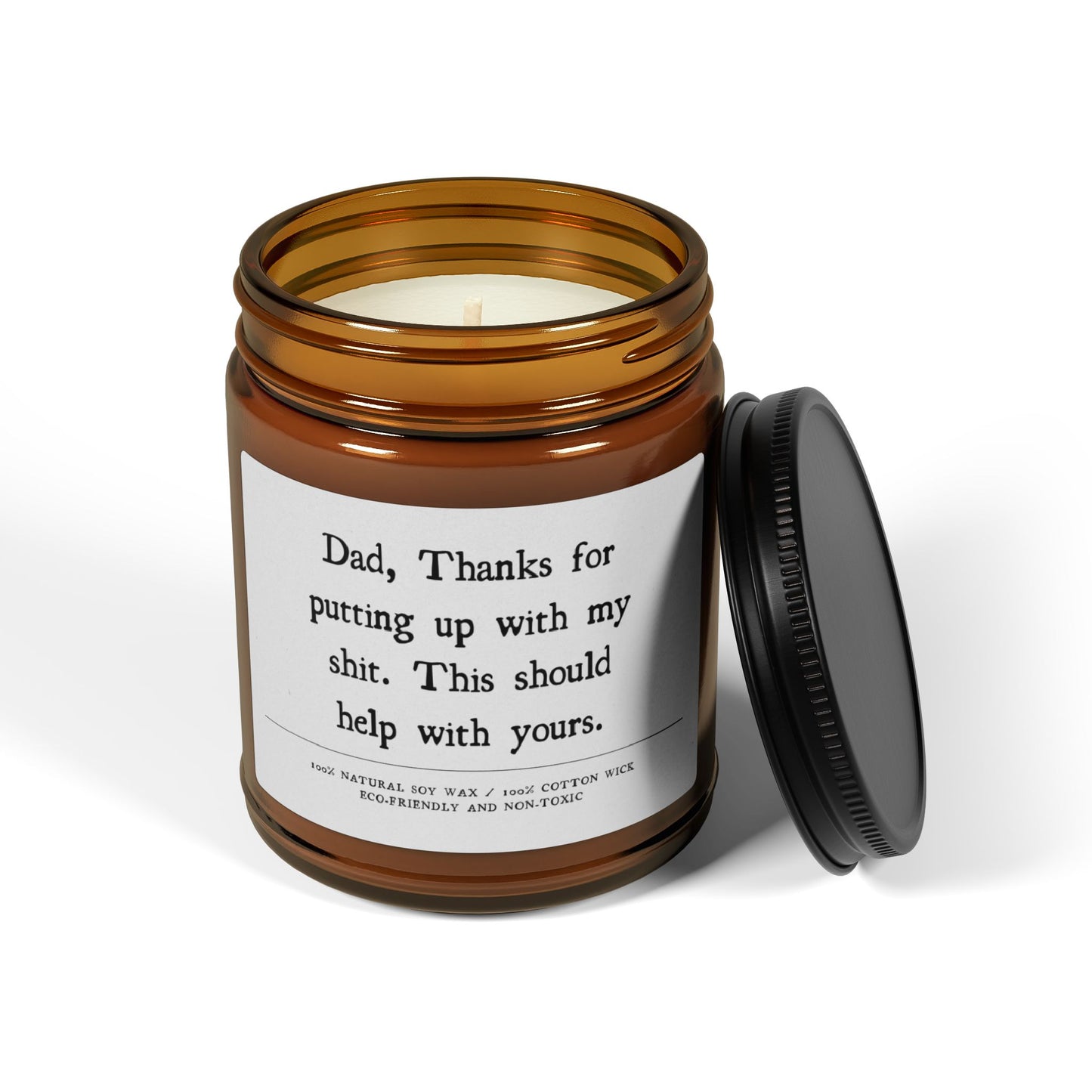 Candle For Him Scented Soy Candle (Multi-Size, Amber Jar)