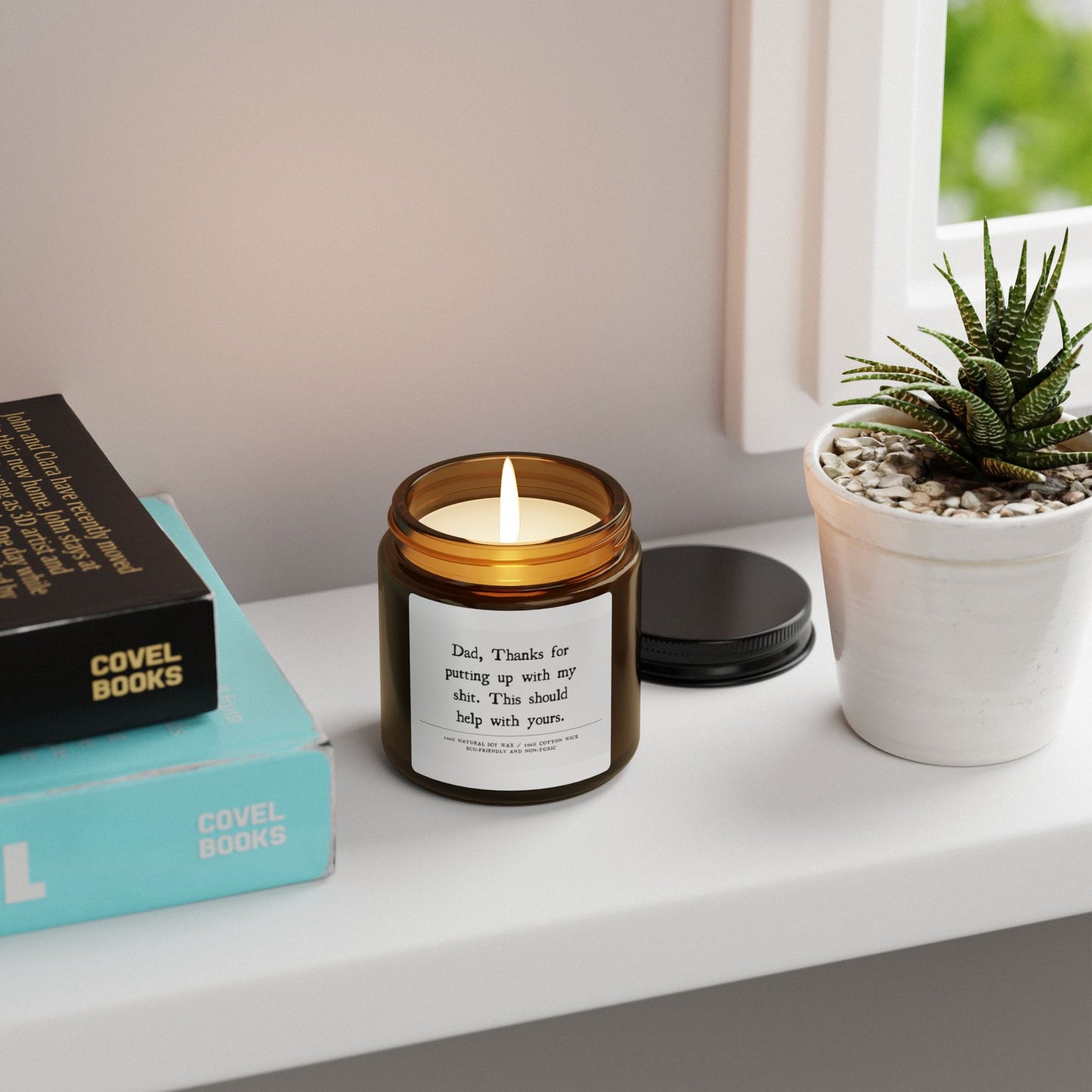 Candle For Him Scented Soy Candle (Multi-Size, Amber Jar)