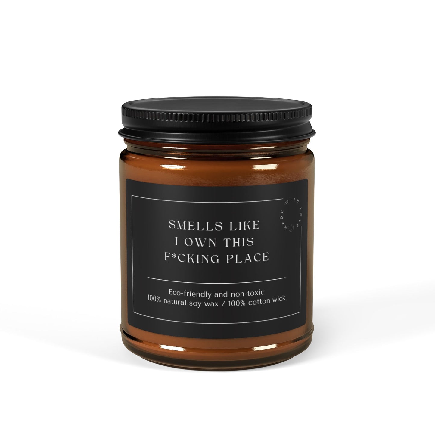 New Homeowner Gift Scented Soy Candle (Multi-Size, Amber Jar)
