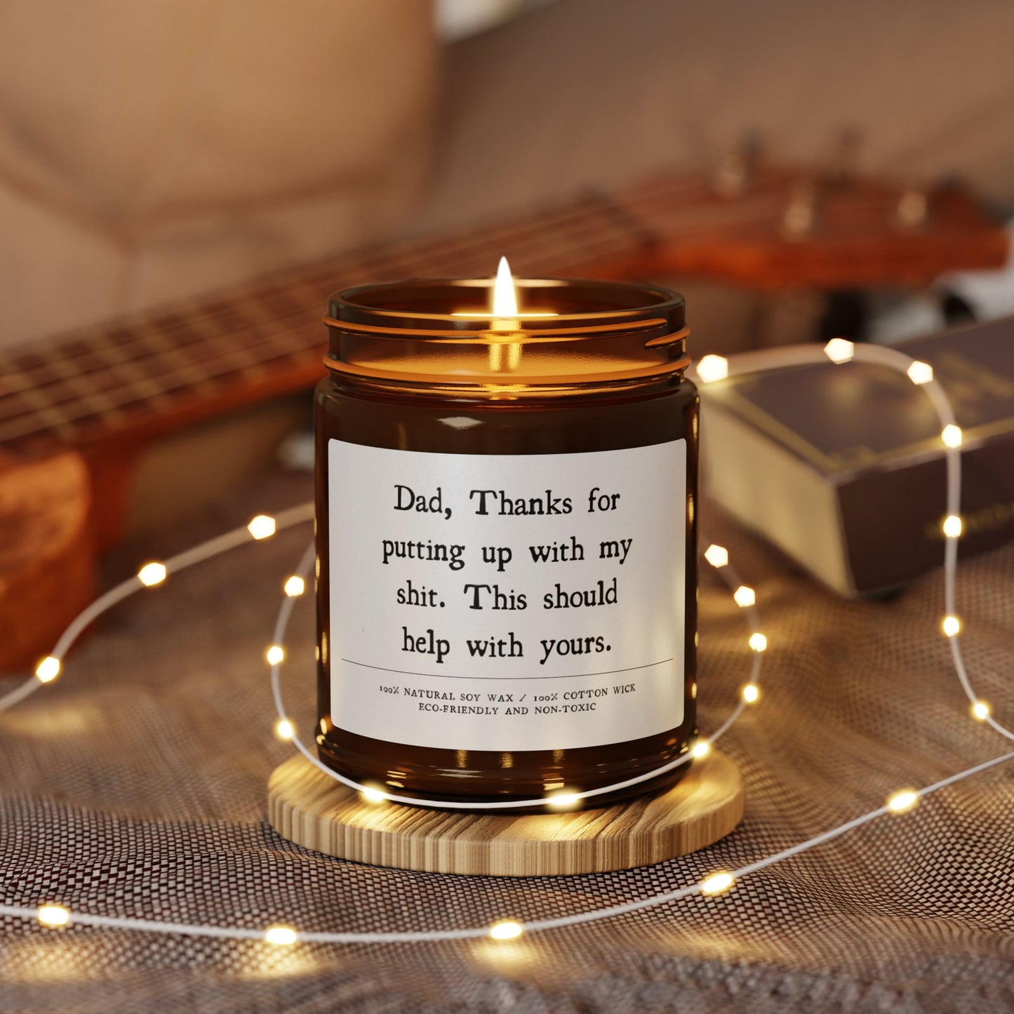 Candle For Him Scented Soy Candle (Multi-Size, Amber Jar)