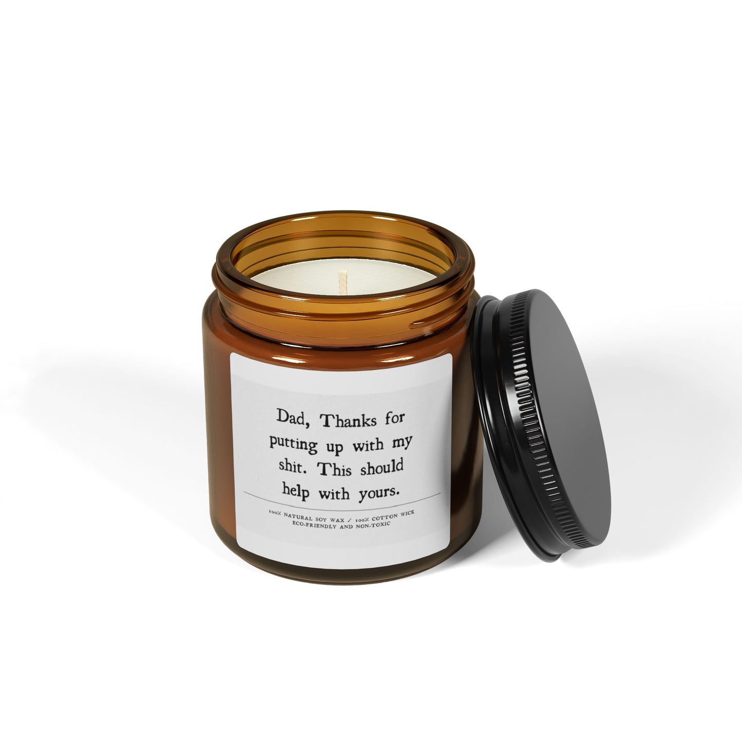 Candle For Him Scented Soy Candle (Multi-Size, Amber Jar)