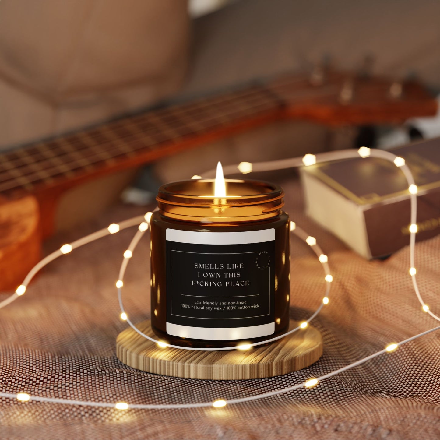 New Homeowner Gift Scented Soy Candle (Multi-Size, Amber Jar)