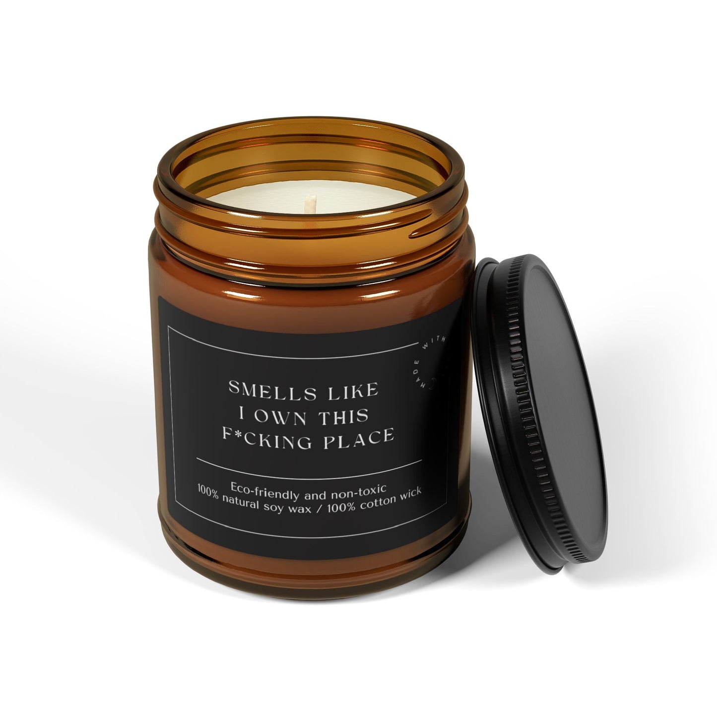 New Homeowner Gift Scented Soy Candle (Multi-Size, Amber Jar)