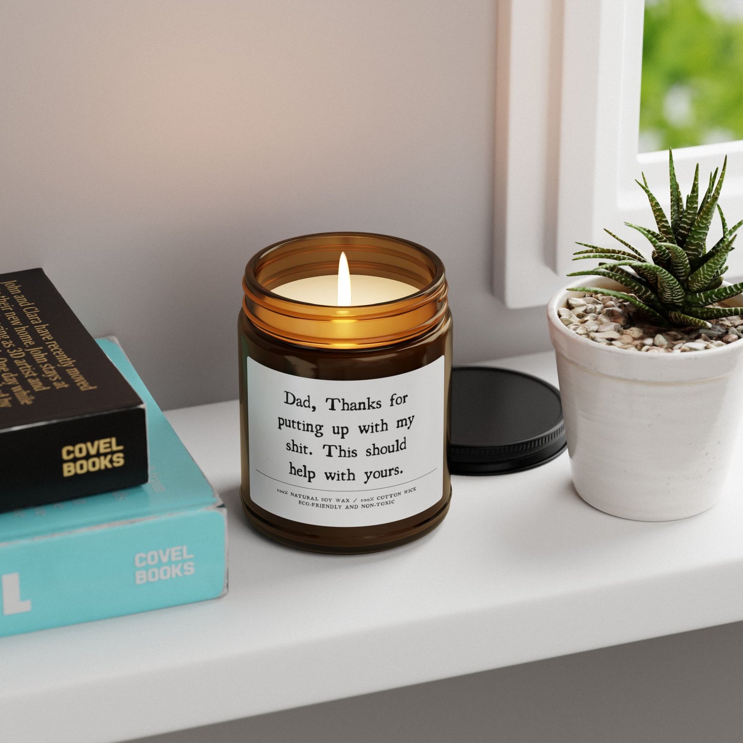 Candle For Him Scented Soy Candle (Multi-Size, Amber Jar)