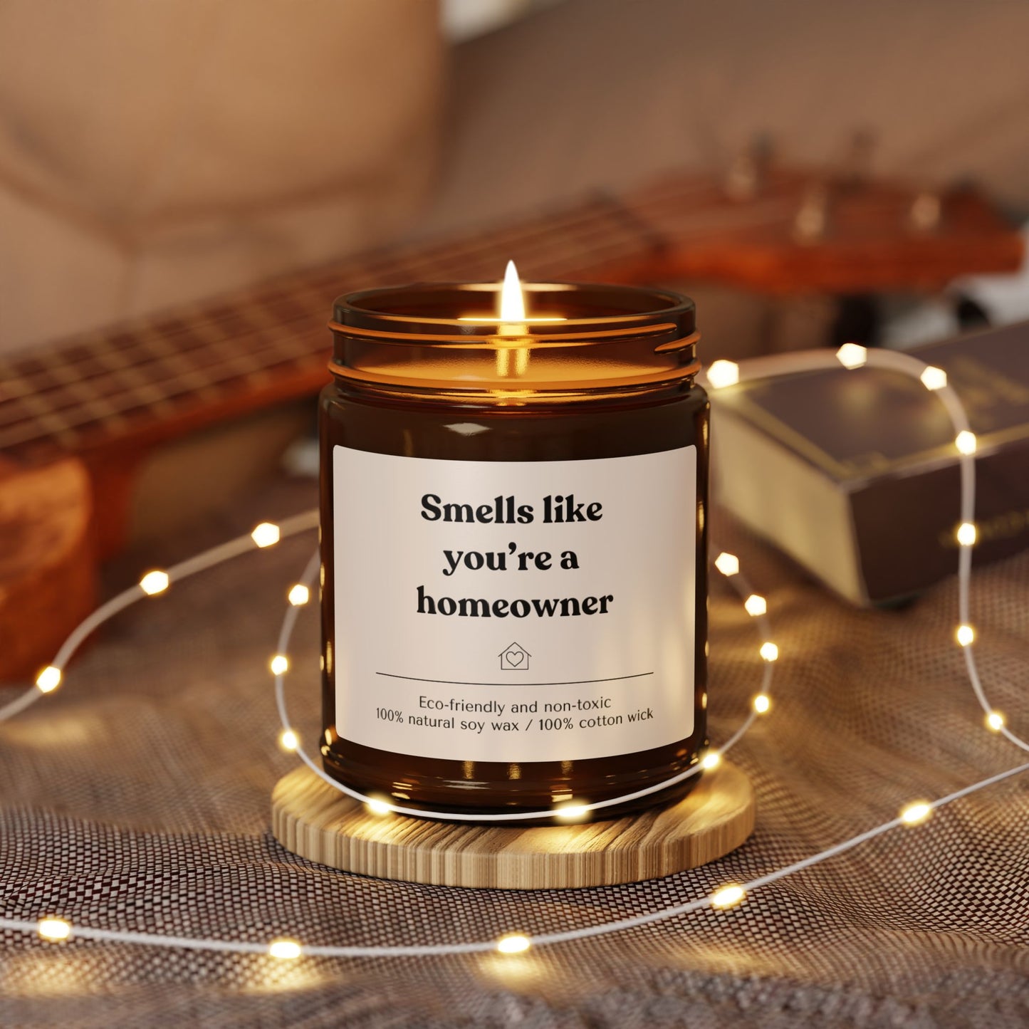 Scented Soy Candle (Multi-Size, Amber Jar)