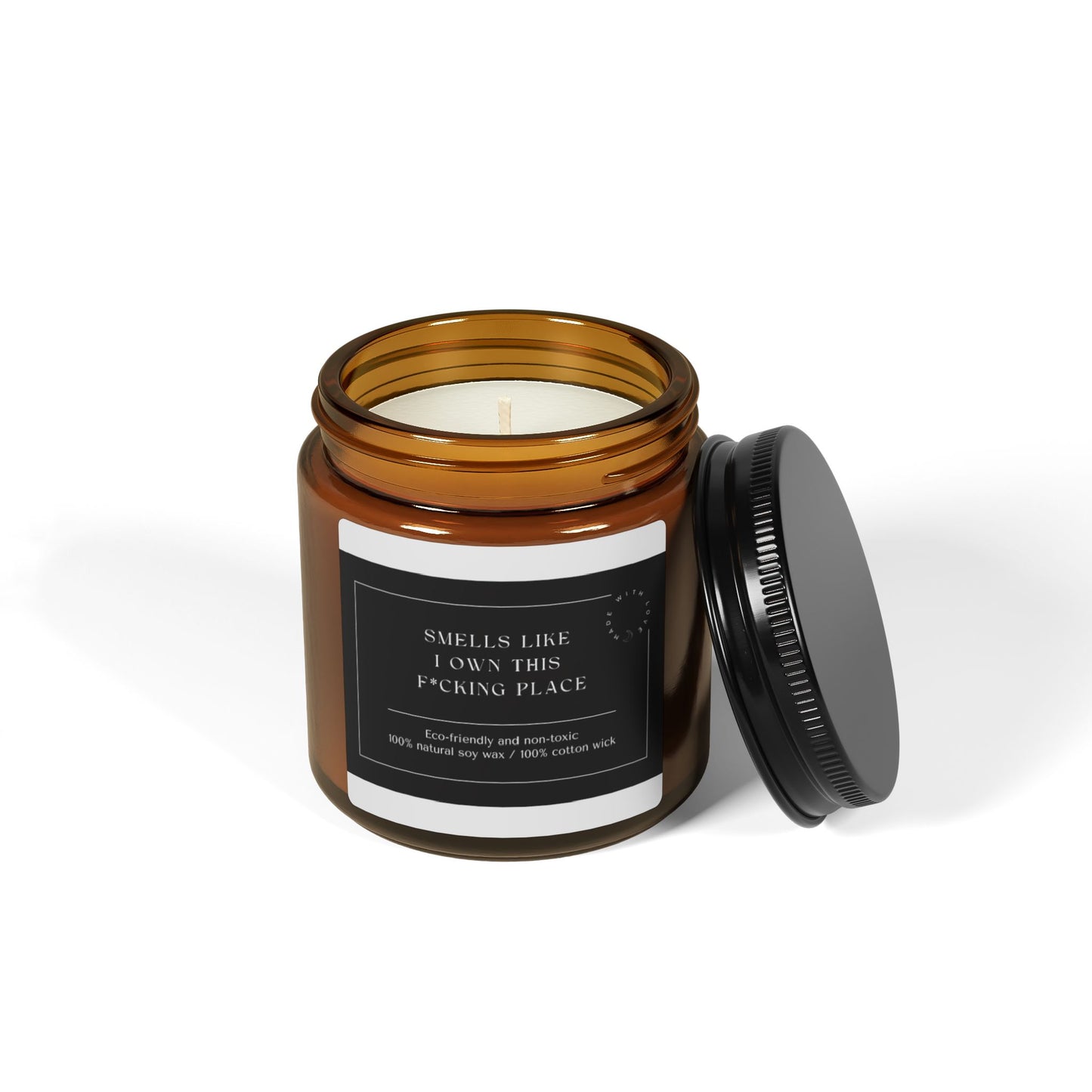 New Homeowner Gift Scented Soy Candle (Multi-Size, Amber Jar)
