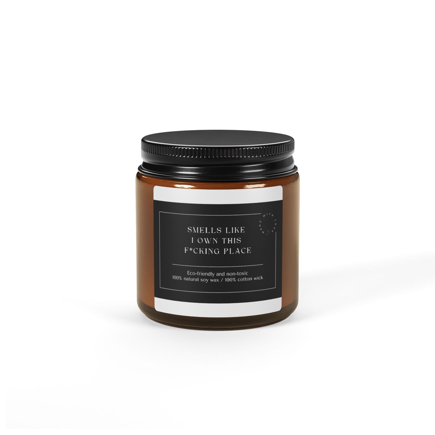 New Homeowner Gift Scented Soy Candle (Multi-Size, Amber Jar)