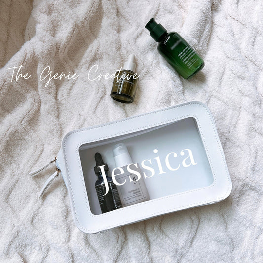 Personalized Clear Makeup Bag