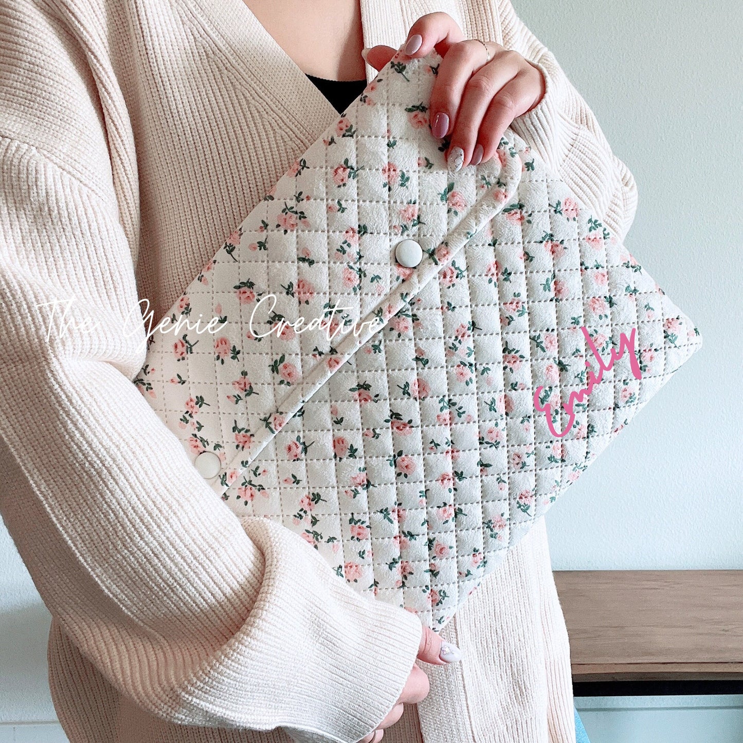 Quilted Floral Laptop Sleeve